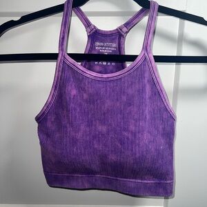 Zenana Outfitters Violet Ribbed Tank Top